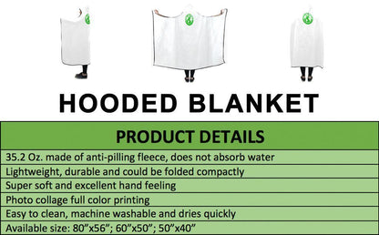 Viking Hooded Blanket - Odin (Wotan) PL081-HOODED BLANKETS (P)-PL8386-Hooded Blanket - .-Youth 60"x45"-Vibe Cosy™
