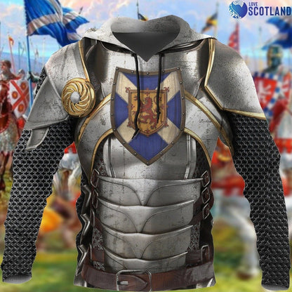 Scotland Hoodie, Scottish Knight With Scottish Shield-Apparel-PL8386-Hoodie-S-Vibe Cosy™