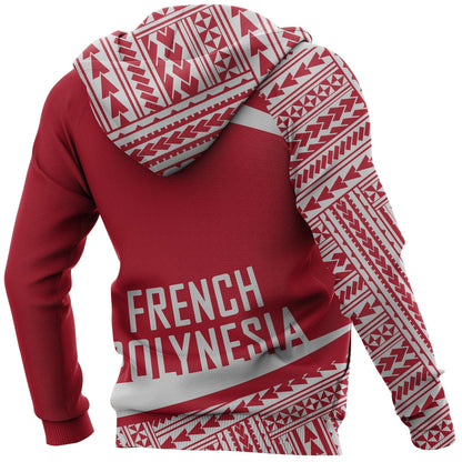 French Polynesia Coat Of Arms Hoodie - Circle Red Ver 2.0 J7-Apparel-Khanh Arts-Hoodie-S-Vibe Cosy™