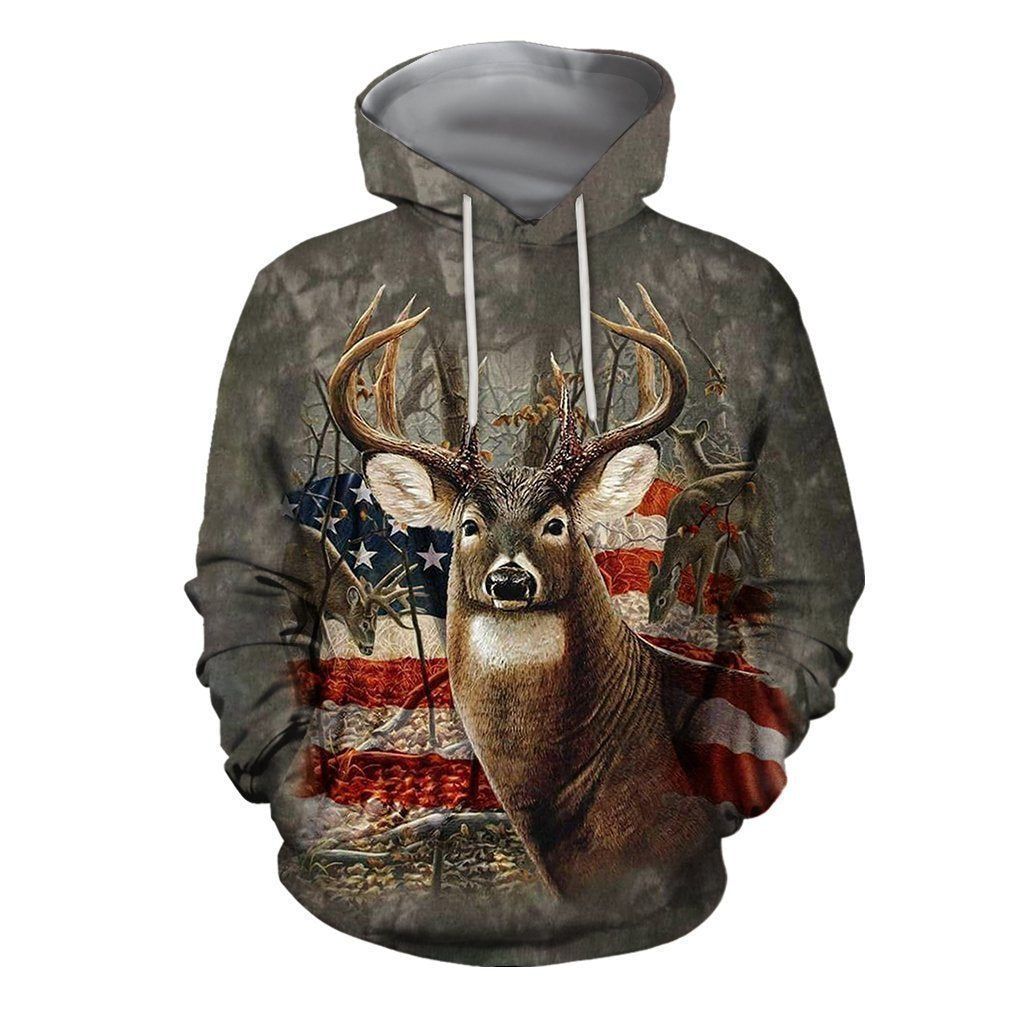 3D All Over Printed Deer Clothes-Apparel-HP Arts-Hoodie-S-Vibe Cosy™