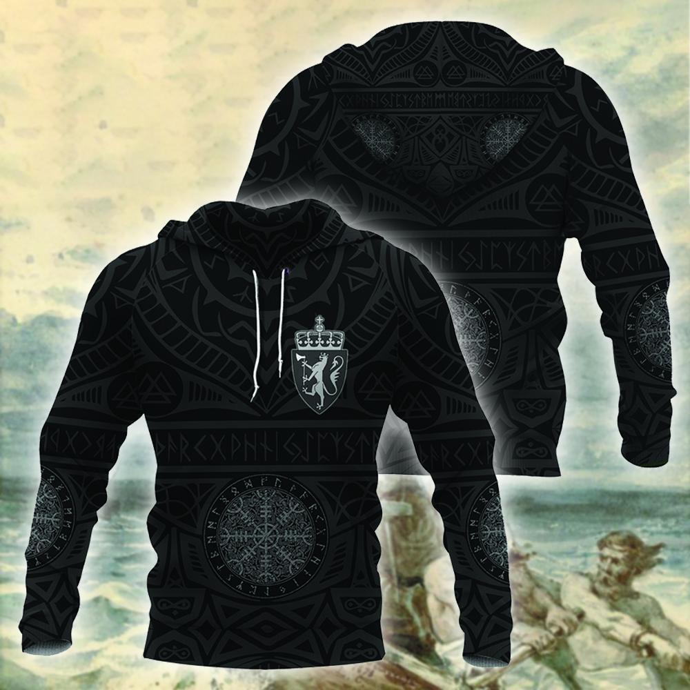 Norway Vikings Tattoo Hoodie-Apparel-HP Arts-Hoodie-S-Vibe Cosy™