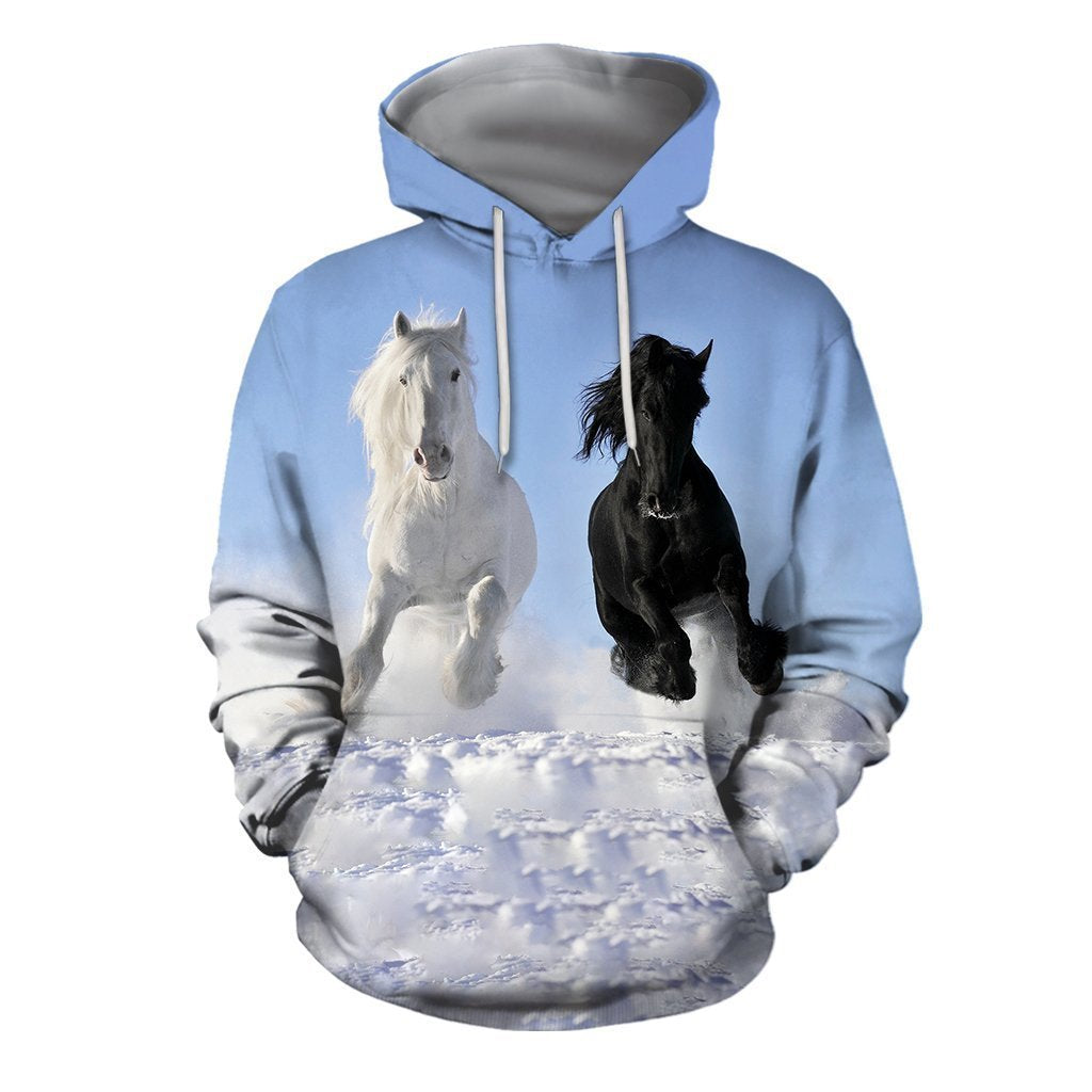 3D All Over Printed Horse Shirts And Shorts-Apparel-HP Arts-Hoodie-S-Vibe Cosy™