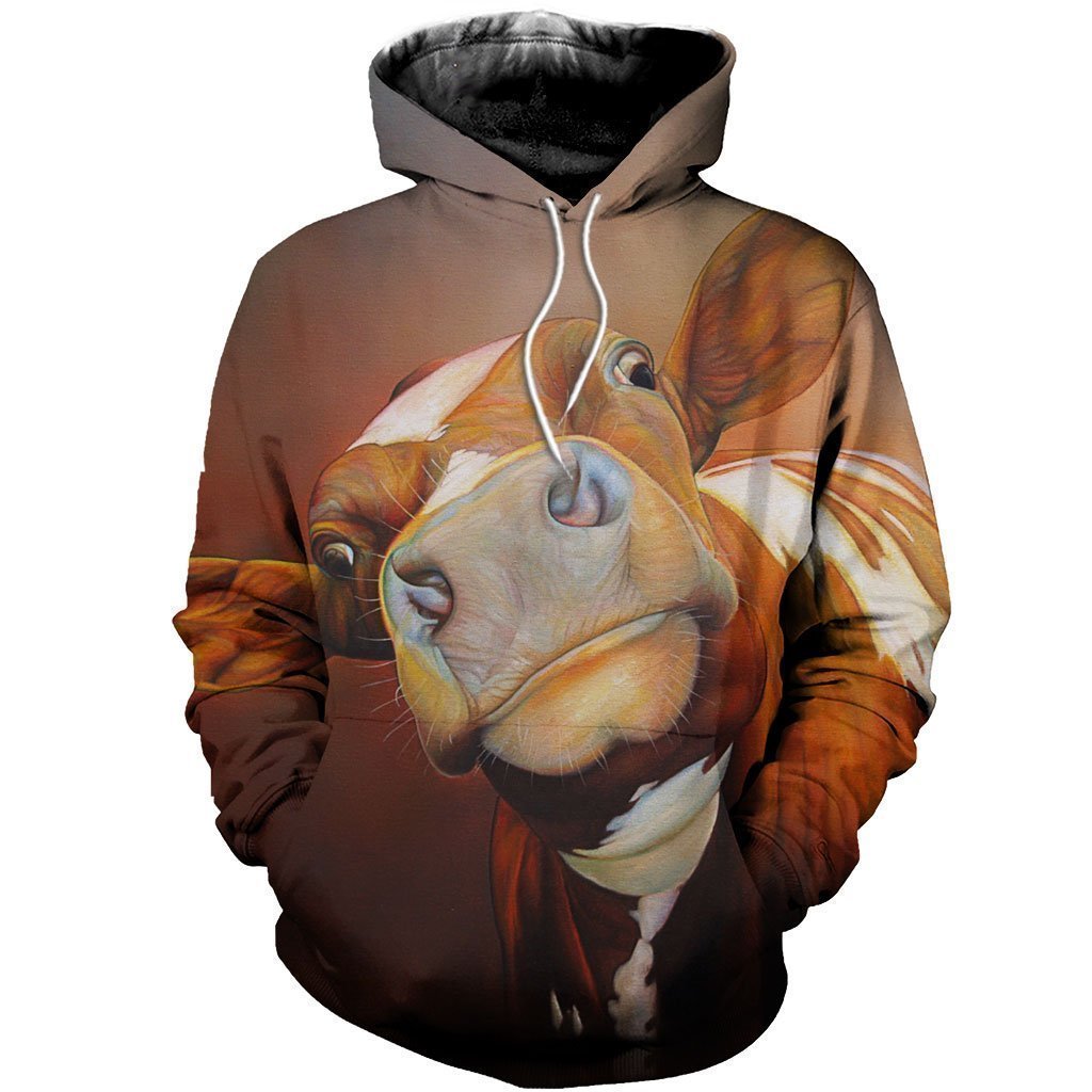 3D All Over Printed Face Cow Shirts-Apparel-HP Arts-Hoodie-S-Vibe Cosy™