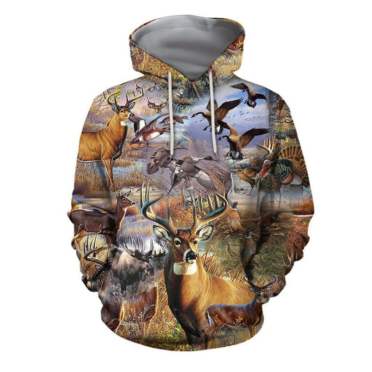 3D All Over Printed Camo Hunting Animals Art Shirts and Shorts-Apparel-HP Arts-Hoodie-S-Vibe Cosy™
