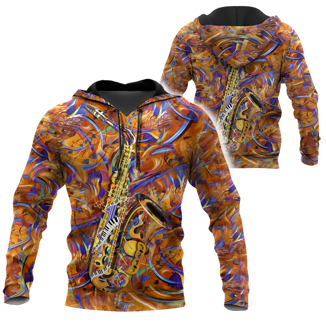 Saxophone music 3d hoodie shirt for men and women HG1144-Apparel-HG-Zip hoodie-S-Vibe Cosy™