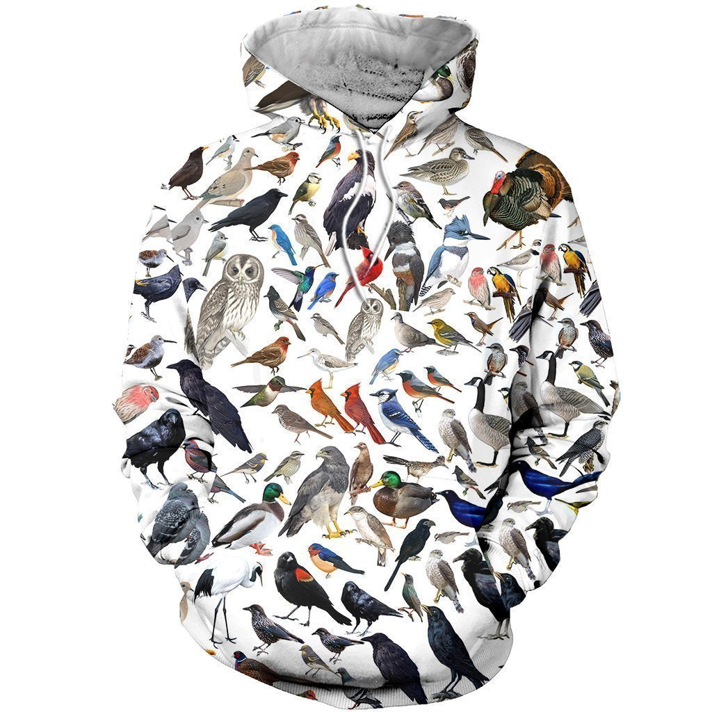 3D All Over Printed Birds Clothes-Apparel-HP Arts-Hoodie-S-Vibe Cosy™