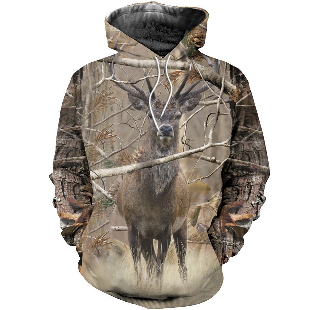 3D All Over Printed Real Tree Camo Deer Shirts-Apparel-HP Arts-Hoodie-S-Vibe Cosy™