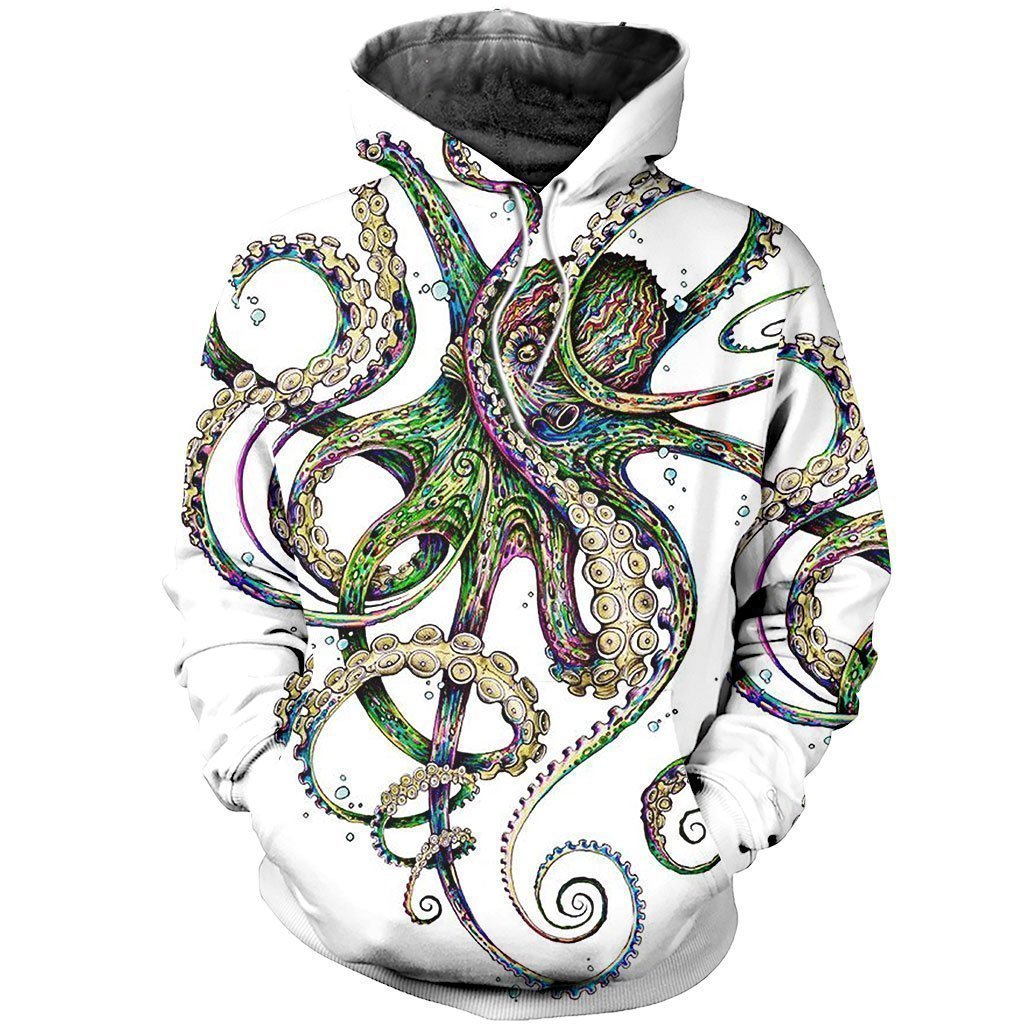 3D All Over Printed Octopsychedelia Shirts and Shorts-Apparel-HP Arts-Hoodie-S-Vibe Cosy™