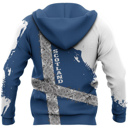 Scotland Celtic And Thistle Hoodie NNK 1505-Apparel-PL8386-Zip Hoodie-S-Vibe Cosy™