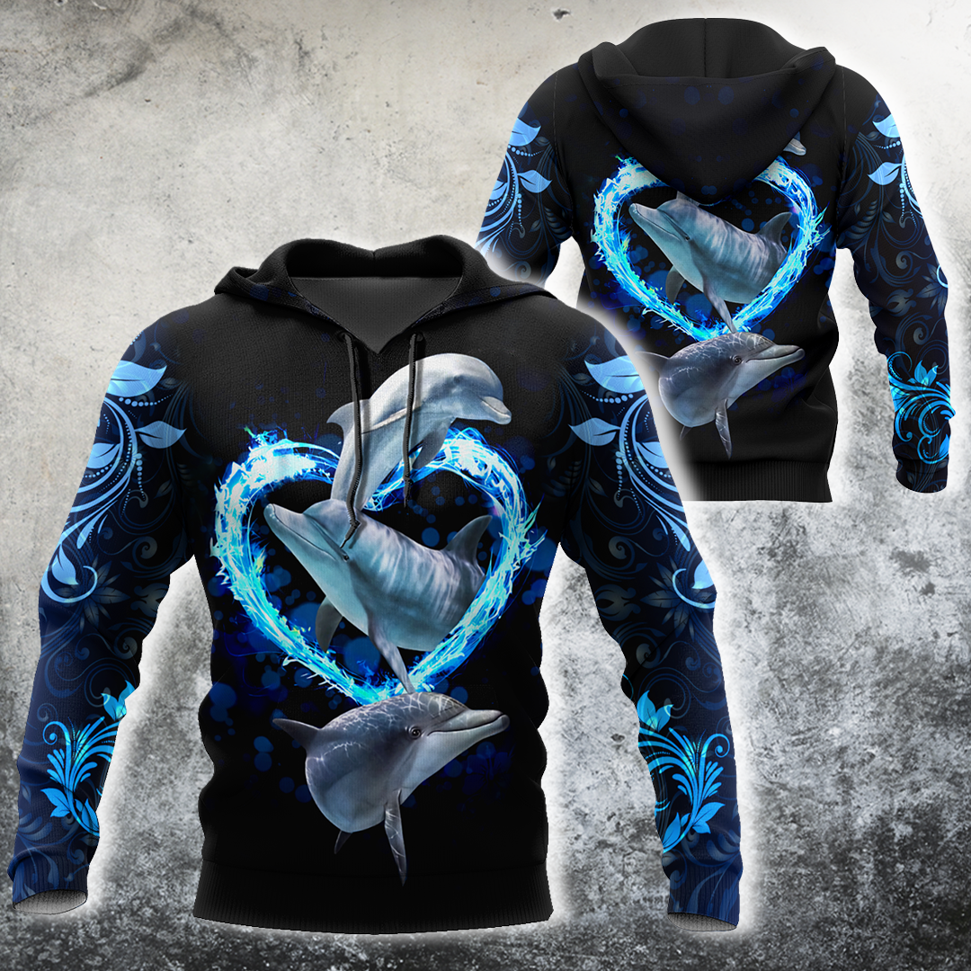 Dolphin 3d hoodie shirt for men and women HG HAC180301-Apparel-HG-Zip hoodie-S-Vibe Cosy™