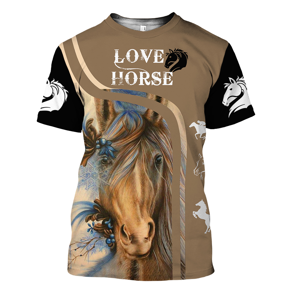 Horse Beautiful 3D All Over Printed Clothes HR1-Apparel-NNK-T-Shirt-S-Vibe Cosy™