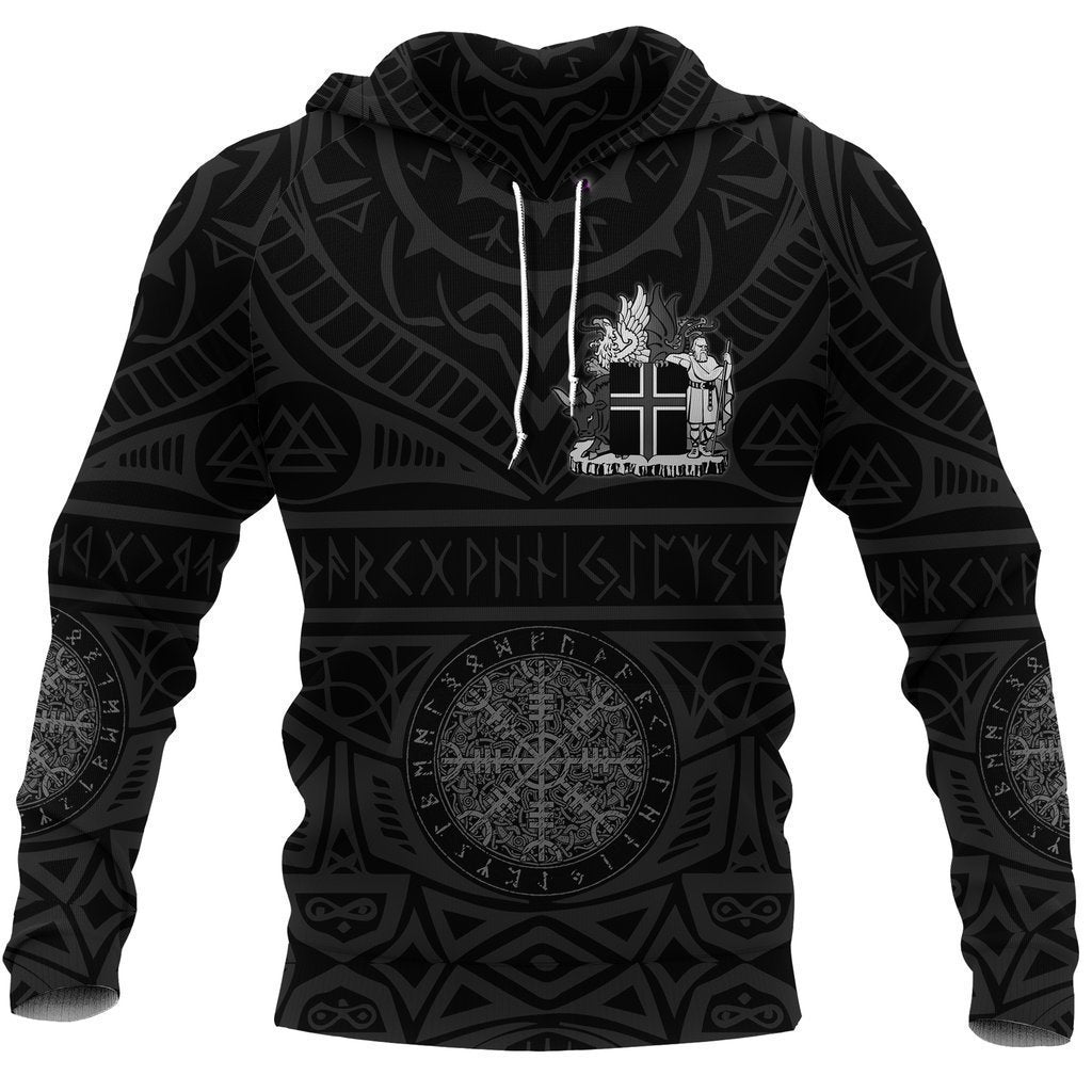 Iceland Vikings Tattoo All Over Hoodie-Apparel-HP Arts-Hoodie-S-Vibe Cosy™