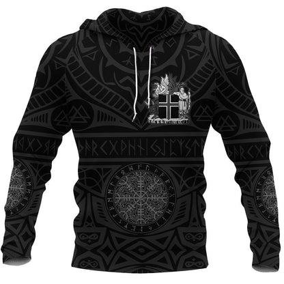 Iceland Vikings Tattoo All Over Hoodie-Apparel-HP Arts-Hoodie-S-Vibe Cosy™