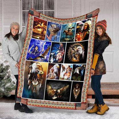 Native American 3D All Over Printed Blanket
