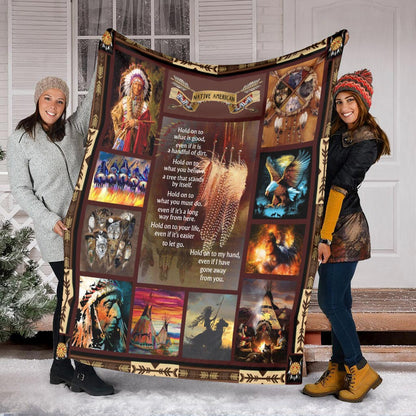 Native American 3D All Over Printed Blanket