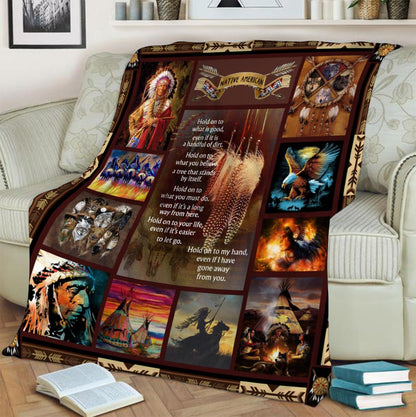 Native American 3D All Over Printed Blanket