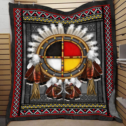 Native American 3D All Over Printed Blanket