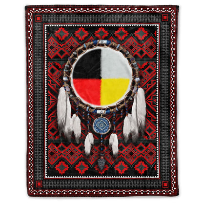 Native American 3D All Over Printed Blanket