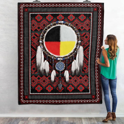 Native American 3D All Over Printed Blanket