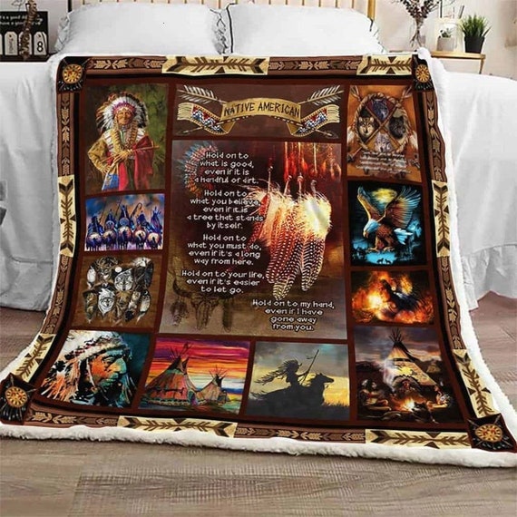 Native American 3D All Over Printed Blanket