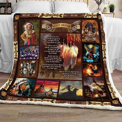 Native American 3D All Over Printed Blanket