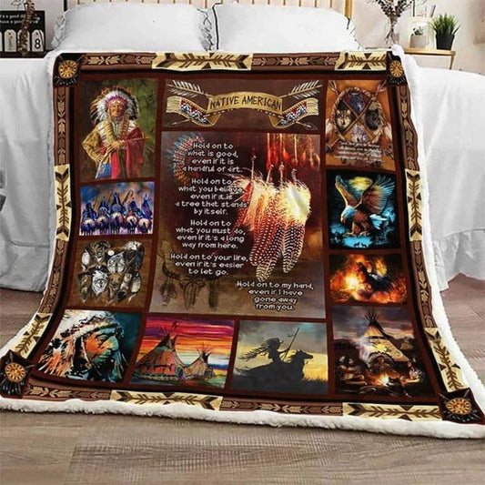 Native American 3D All Over Printed Blanket