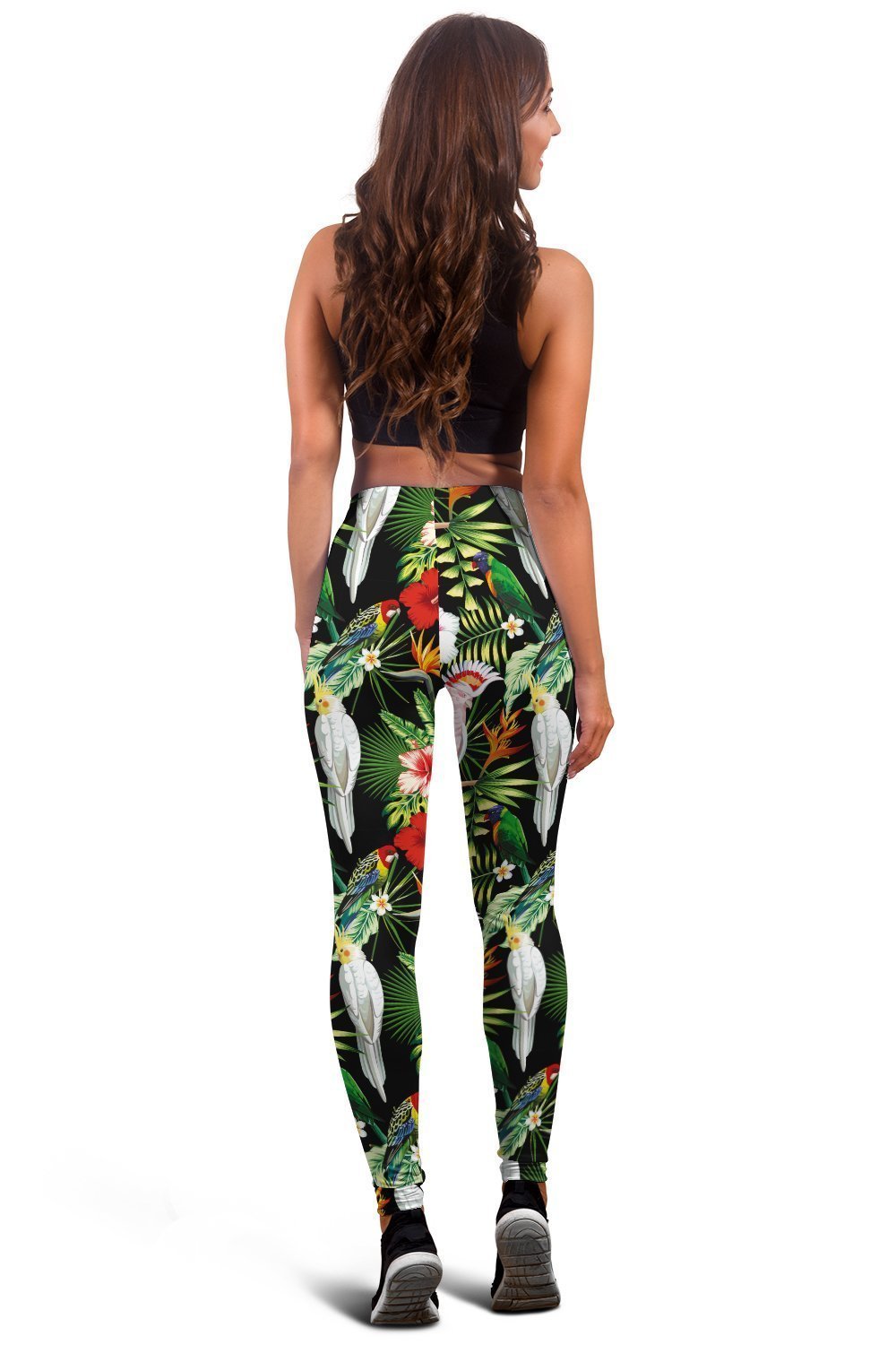 Major Mitchell’s Cockatoo Parrot and Flower Legging-Apparel-HbArts-Hoodie Dress-S-Vibe Cosy™