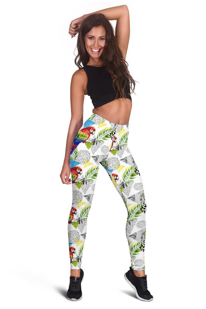 All Over Printing Beautiful Scarlet Macaw Hoodie Dress-Apparel-Phaethon-Legging-XS-Vibe Cosy™
