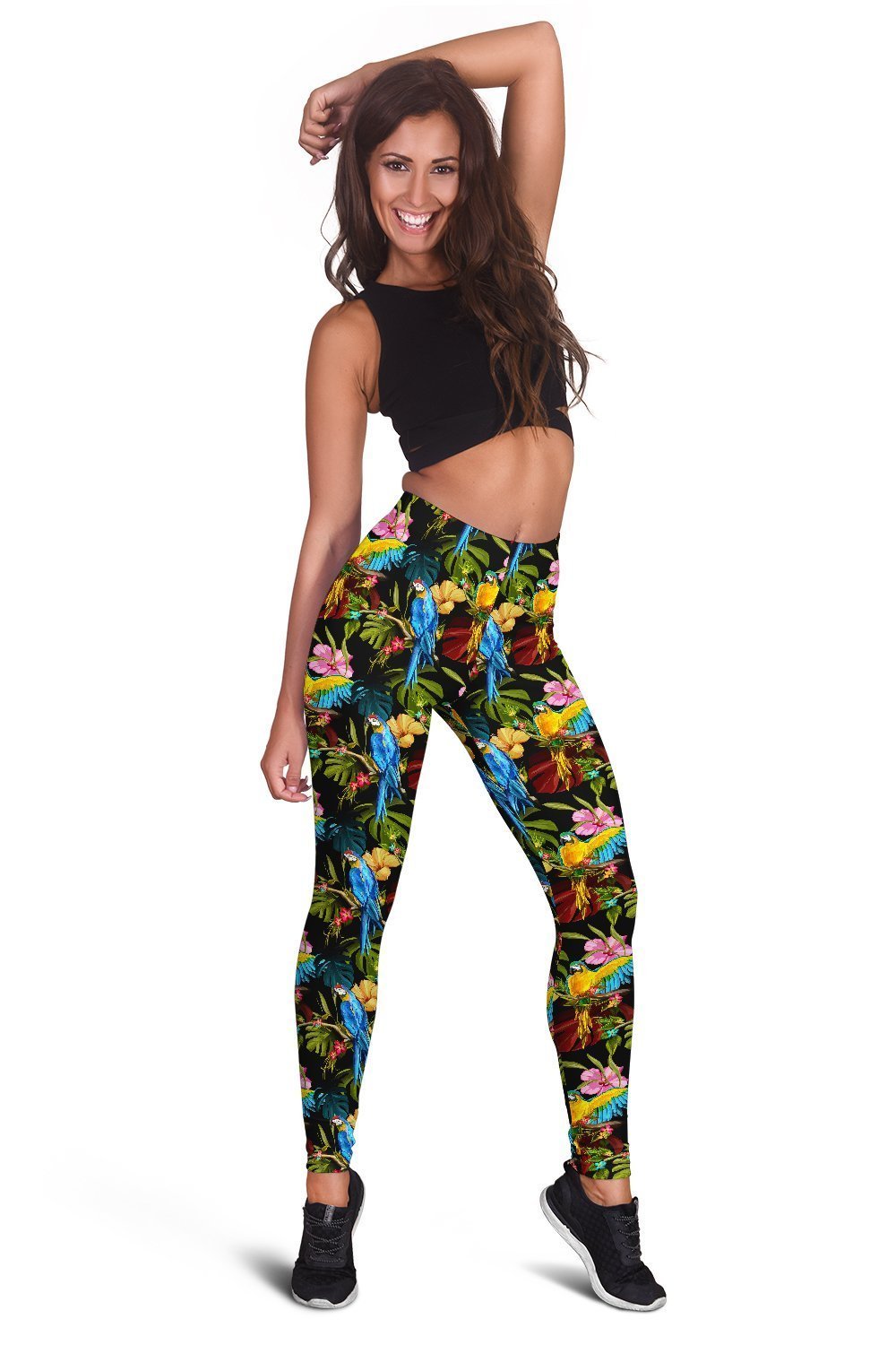 All Over Printing Parrot Hoodie Dress-Apparel-Phaethon-Legging-XS-Vibe Cosy™