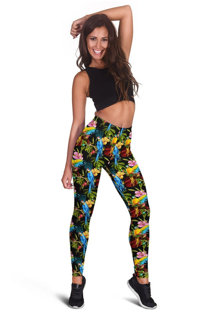 All Over Printing Parrot Hoodie Dress-Apparel-Phaethon-Legging-XS-Vibe Cosy™
