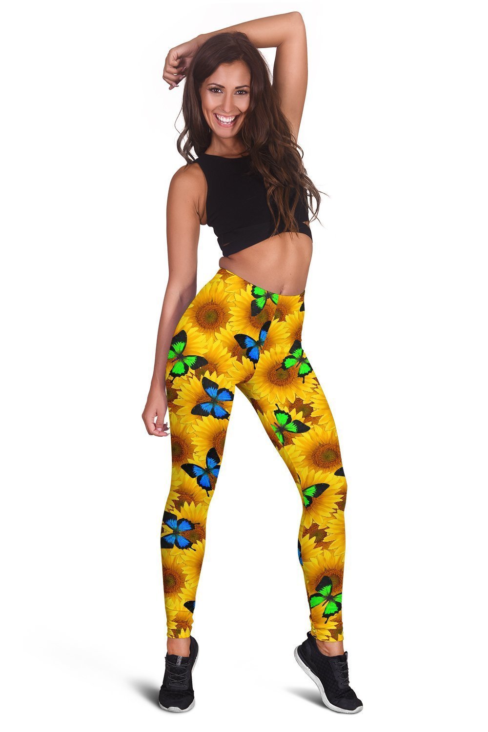 3D All Over Printing Butterfly Garden And Sunflowers Legging-Apparel-Phaethon-Hoodie Dress-S-Vibe Cosy™
