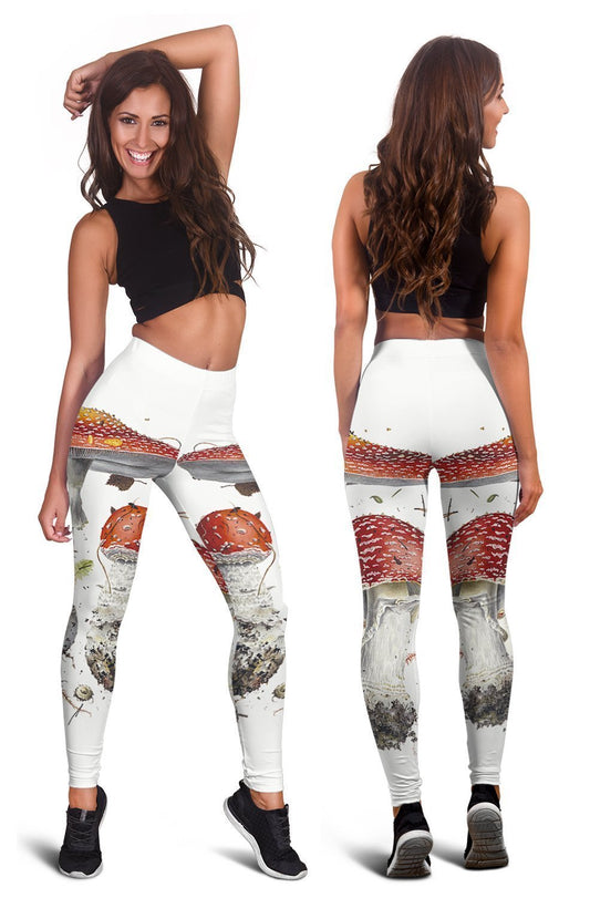 Beautiful Forest Mushrooms Art-Apparel-NTH-Legging-S-Vibe Cosy™