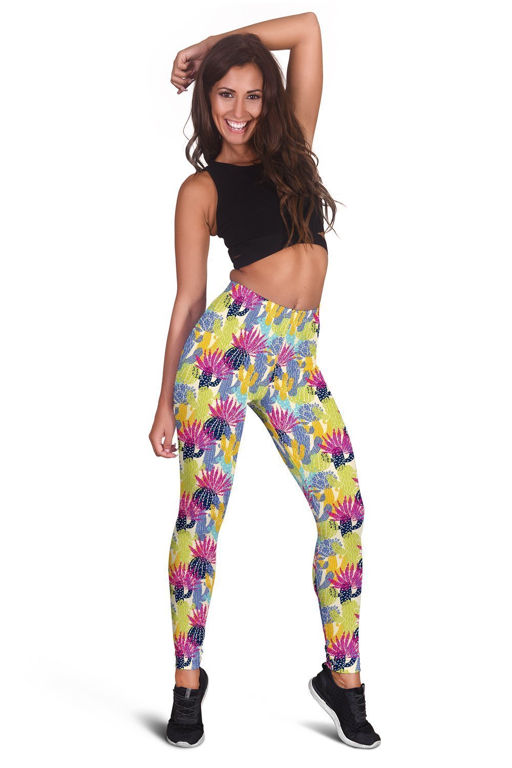 3D All Over Printing Cactus Color Legging-Apparel-NTH-Hoodie Dress-S-Vibe Cosy™