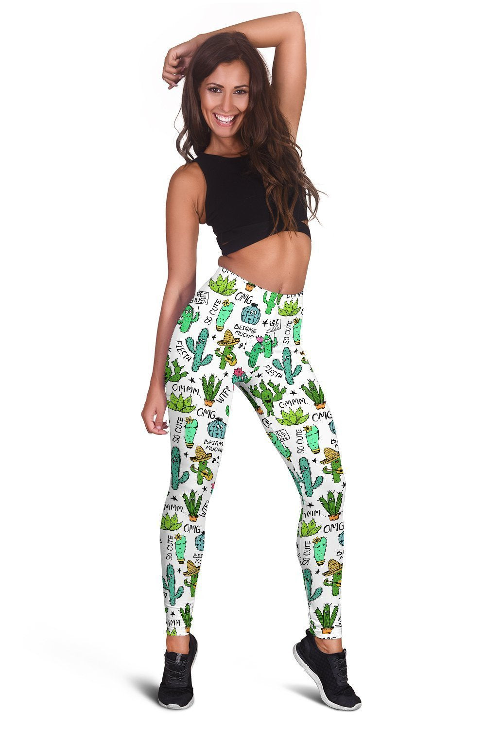 All Over Printing Cactus Quotes Hoodie Dress-Apparel-Phaethon-Legging-XS-Vibe Cosy™