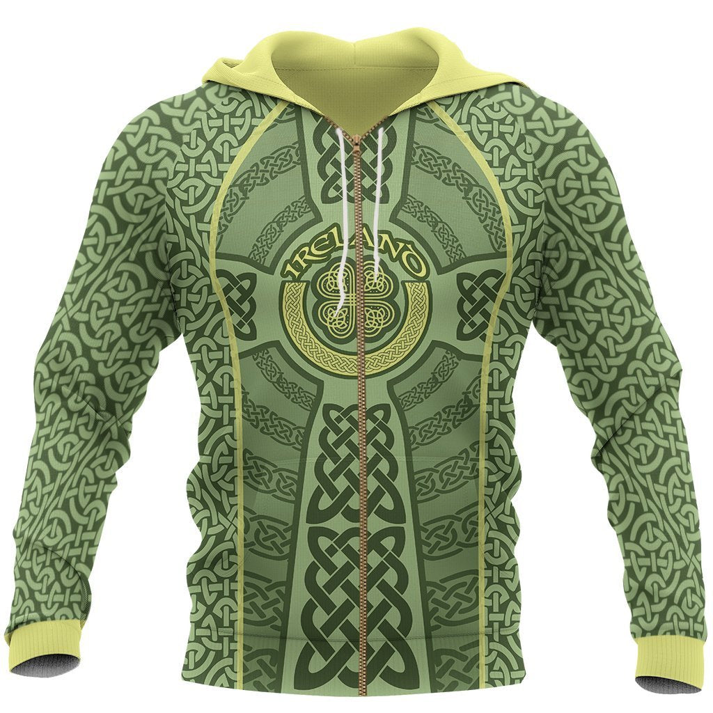 Irish Celtic Cross 3D All Over Printed Shirts For Men and Women TT0125-Apparel-TT-Zipped Hoodie-S-Vibe Cosy™