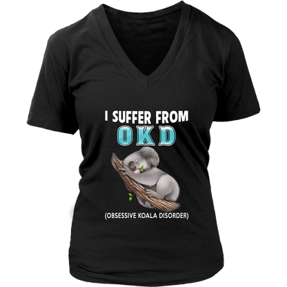 AUSTRALIA OKD T-SHIRT K5-T-SHIRTS-HP Arts-District Womens V-Neck-Black-S-Vibe Cosy™