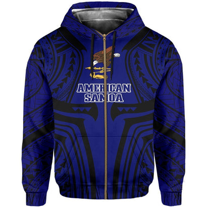 American Samoa New Tattoo Style Hoodie-Apparel-Phaethon-Zipped Hoodie-S-Vibe Cosy™