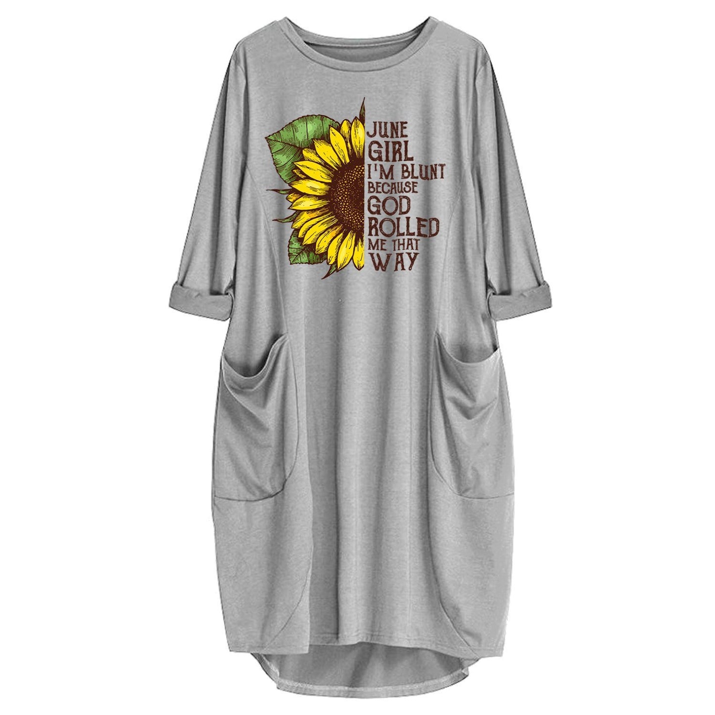 June Girl Im Blunt Because God Rolled Me That Way Dress-Apparel-GP Art-Dress-S-Vibe Cosy™