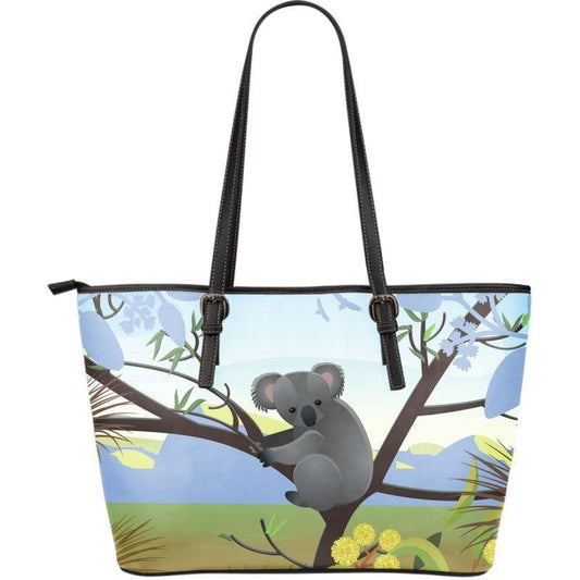 KOALA AUSTRALIA LARGE LEATHER TOTE BAG C1-LEATHER TOTES-HP Arts-KOALA AUSTRALIA LARGE LEATHER TOTE BAG C1-Vibe Cosy™