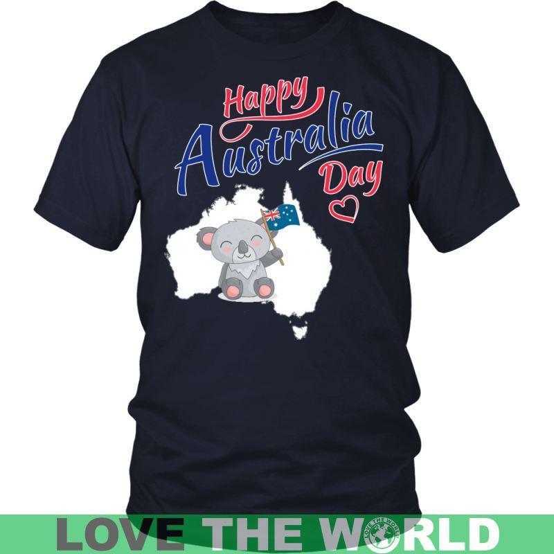 Koala Happy Australia Day T-Shirt H21-T-SHIRTS-HP Arts-District Unisex Shirt-Navy-S-Vibe Cosy™