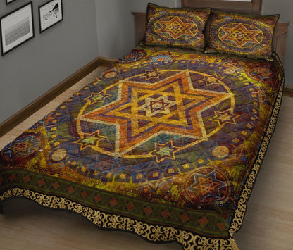 Jewish Star of David Quilt Bedding Set Pi081004S1-Quilt-MP-Twin-Vibe Cosy™
