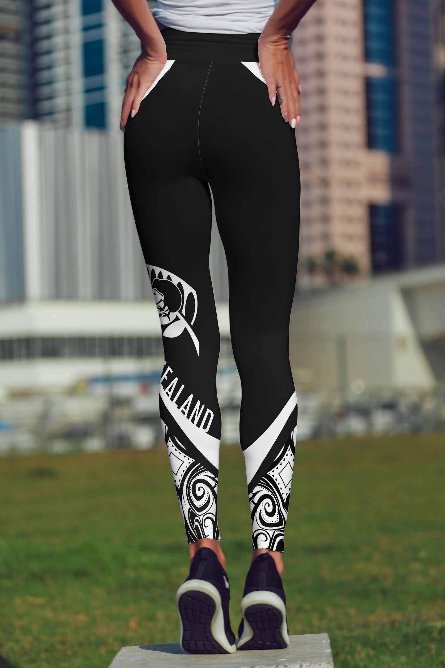 New Zealand Maori Pattern High Waist Leggings HC0808-Apparel-Huyencass-Legging-S-Vibe Cosy™