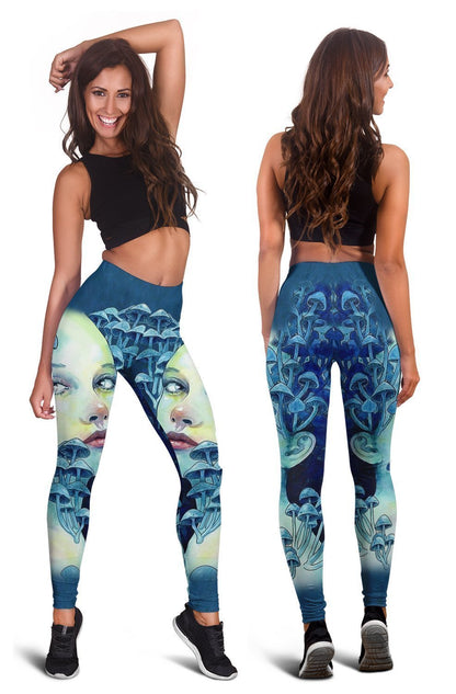 All Over Print Many mushrooms-Apparel-NTH-Legging-S-Vibe Cosy™