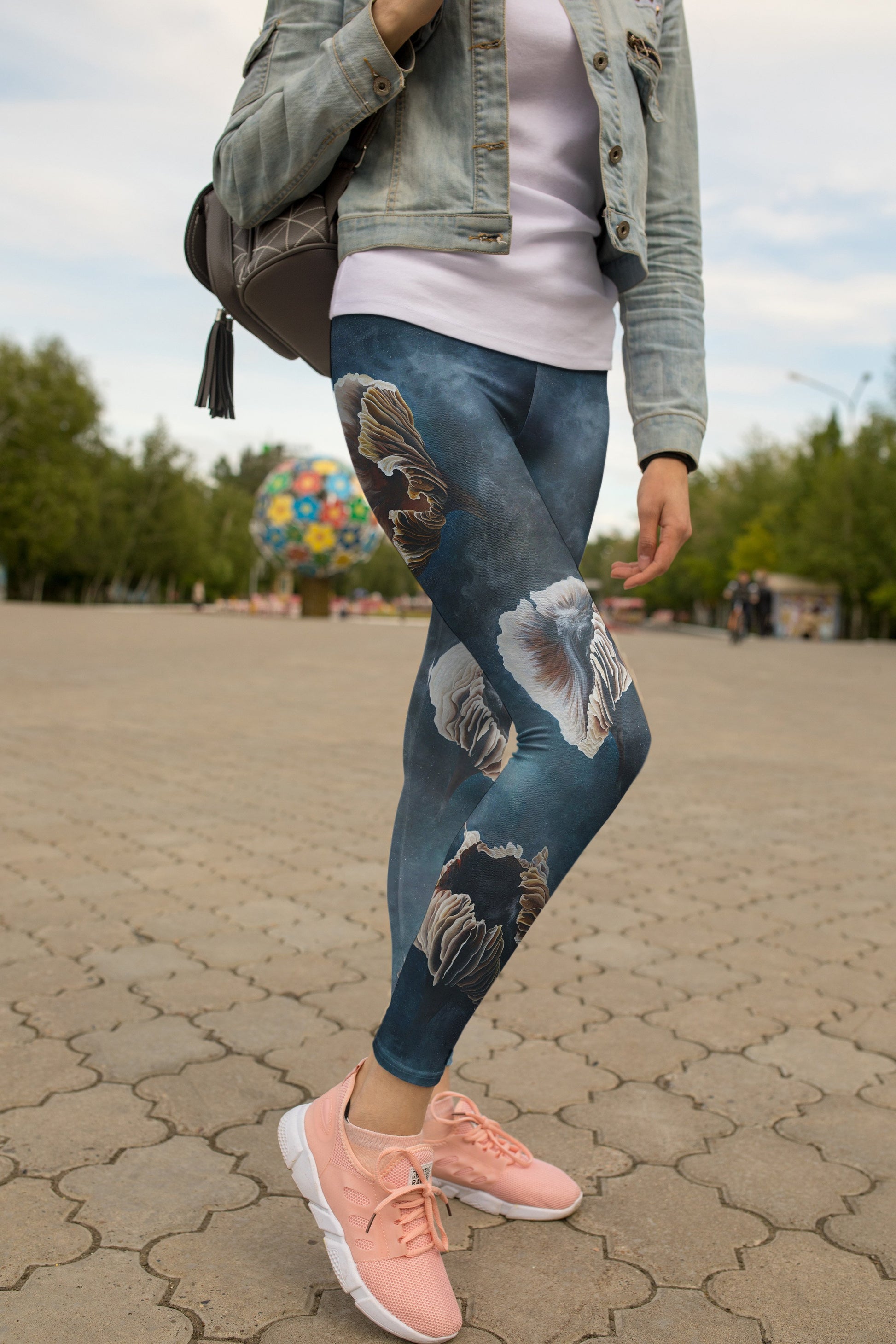 3D All Over Print Mushrooms and Gray smoke Legging-Apparel-NTH-Legging-S-Vibe Cosy™