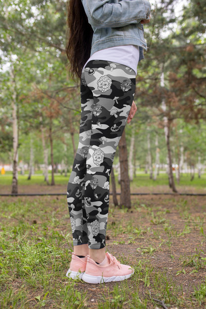 Camo Pants Mushroom Leggings-Apparel-NTH-Legging-S-Vibe Cosy™