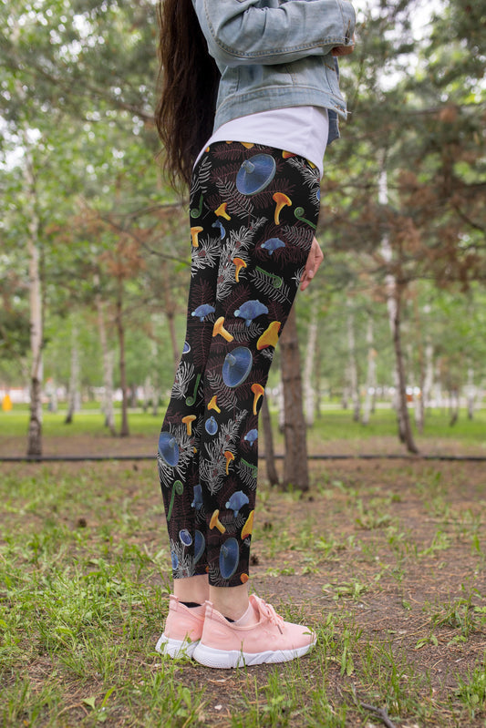 Violet mushroom pants Leggings-Apparel-NTH-Legging-S-Vibe Cosy™