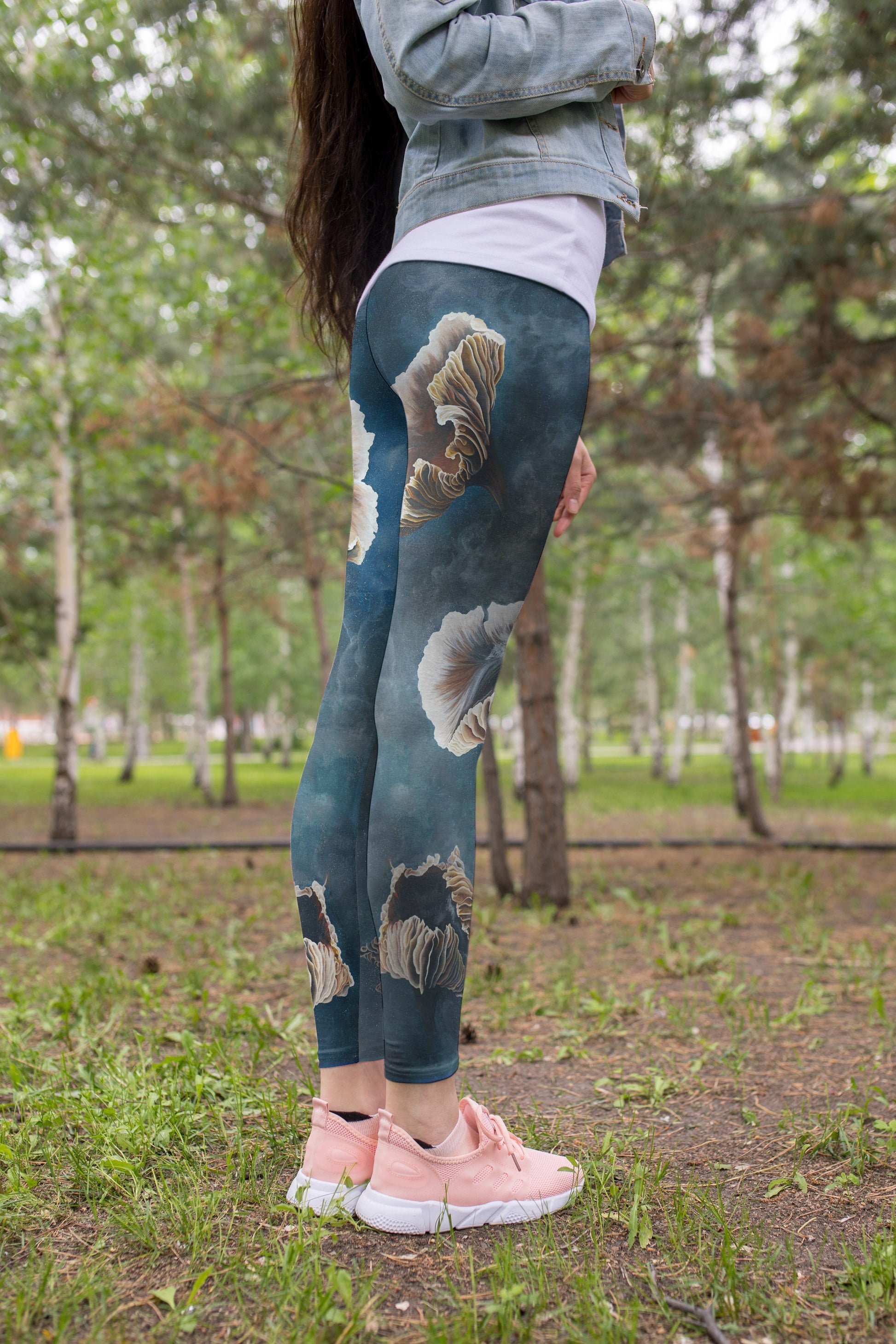 3D All Over Print Mushrooms and Gray smoke Legging-Apparel-NTH-Legging-S-Vibe Cosy™