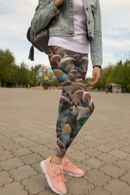 Chanterelle Mushrooms Leggings-Apparel-HD09-Legging-S-Vibe Cosy™