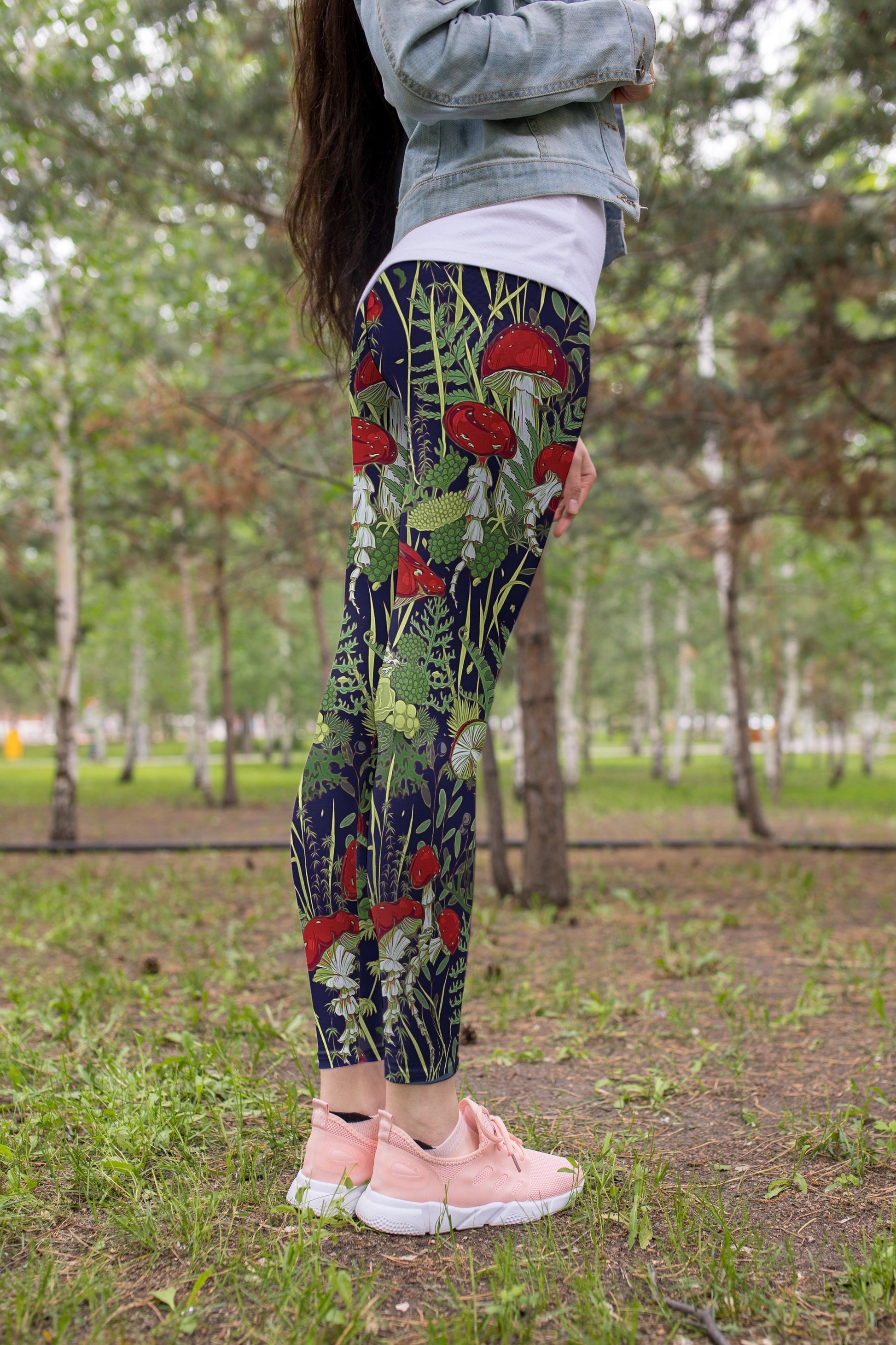 Button Mushrooms Leggings-Apparel-NTH-Legging-S-Vibe Cosy™