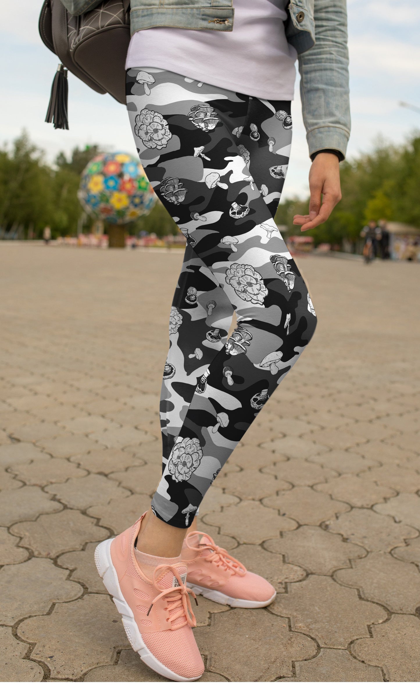 Camo Pants Mushroom Leggings-Apparel-NTH-Legging-S-Vibe Cosy™